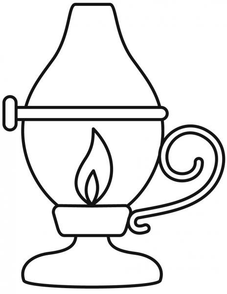 Oil Lamp coloring page image