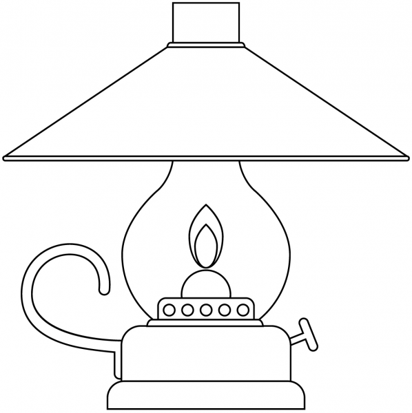 Oil Lamp coloring page image