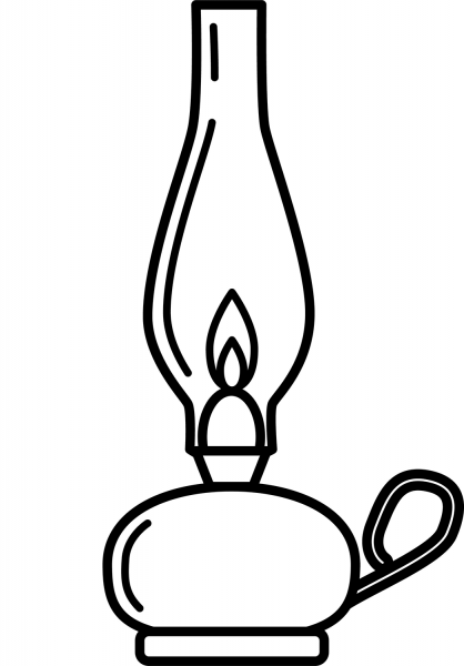 Oil Lamp coloring page image