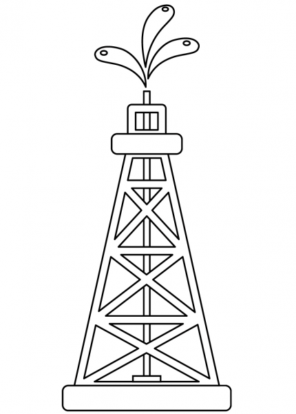 Oil Rig coloring page image