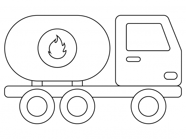 Oil Tanker coloring page image
