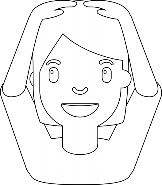 Ok Gesture Emoji coloring page image