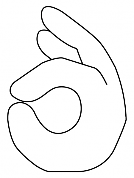 Ok Hand Emoji coloring page image