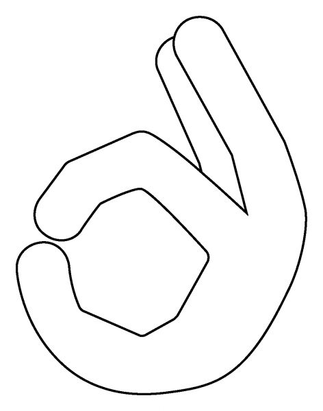 Ok Hand Emoji coloring page image