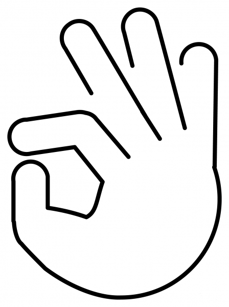 Ok Hand Emoji coloring page image