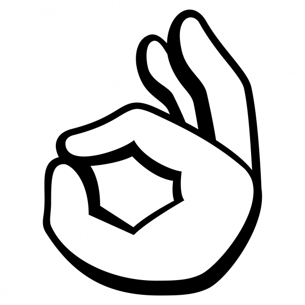 Ok Hand Emoji coloring page image