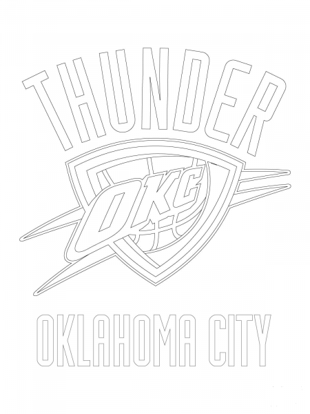 Oklahoma City Thunder Logo  coloring page image