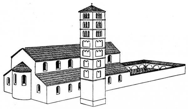 Old Basilica   coloring page image
