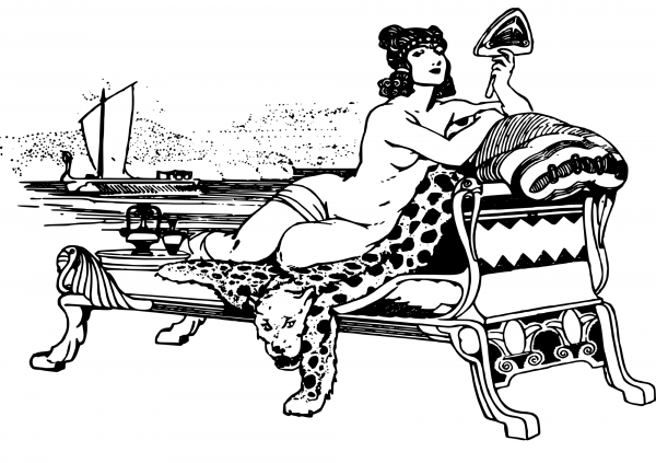 Old Idea of Classic Egyptian coloring page image