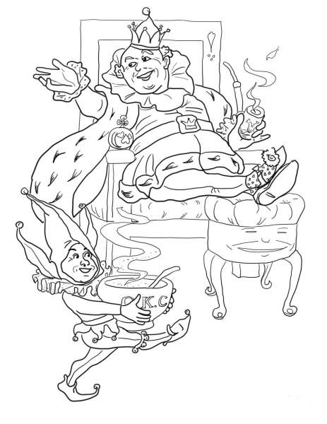 Old King Cole coloring page image