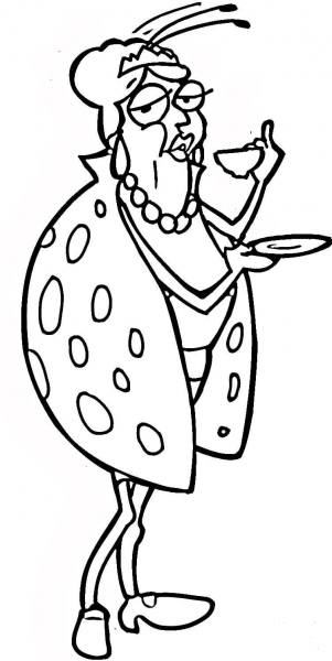 Old Ladybug  coloring page image