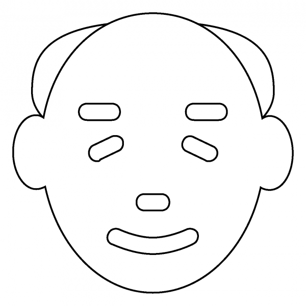 Old Man Emoji coloring page image