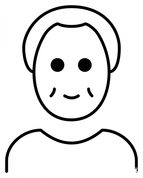 Old Man Emoji coloring page image