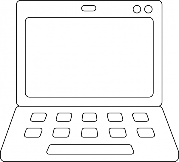 Old Personal Computer Emoji coloring page image