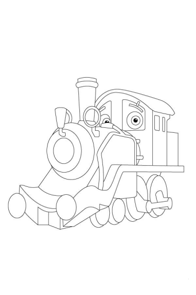 Old Puffer Pete coloring page image