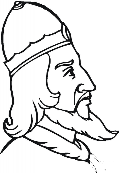 Old Strong Viking  coloring page image