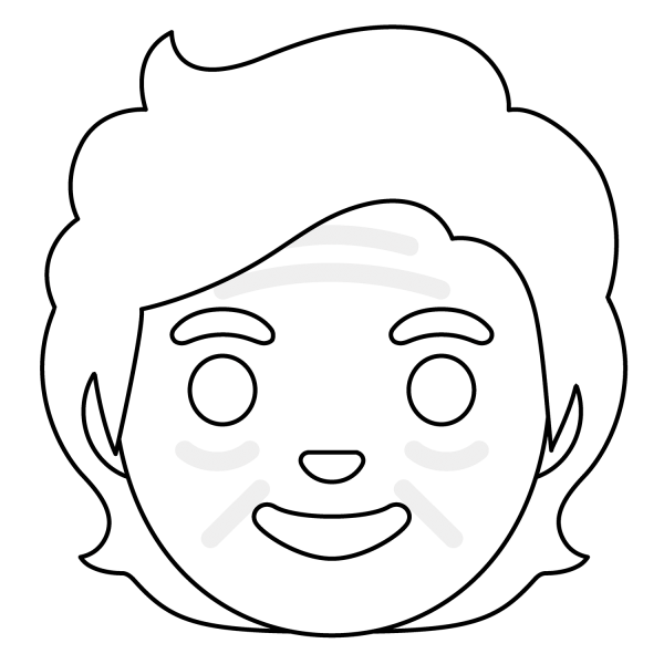 Older Person Emoji coloring page image