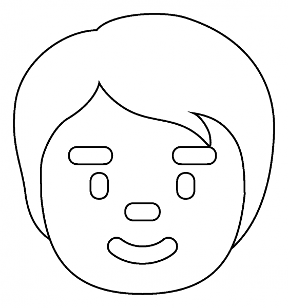 Older Person Emoji coloring page image