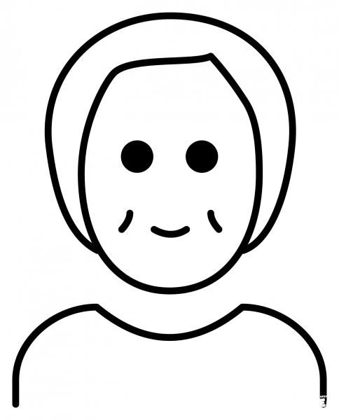 Older Person Emoji coloring page image