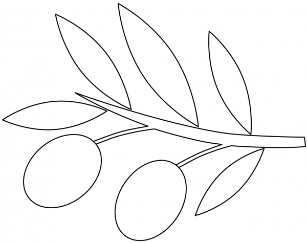 Olive Branch coloring page image