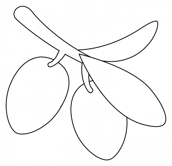 Olive Emoji coloring page image