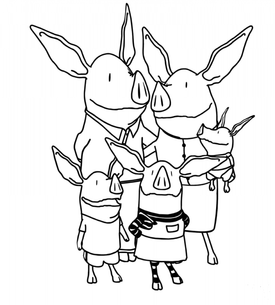 Olivia’s Family coloring page image