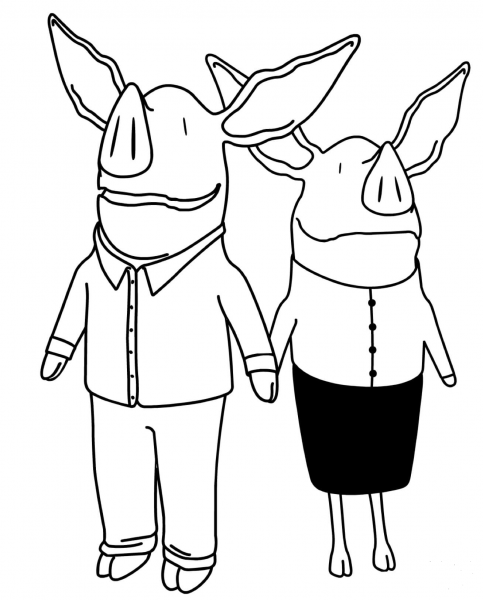 Olivia’s Mother and Father coloring page image