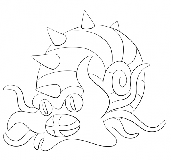 Omastar coloring page image