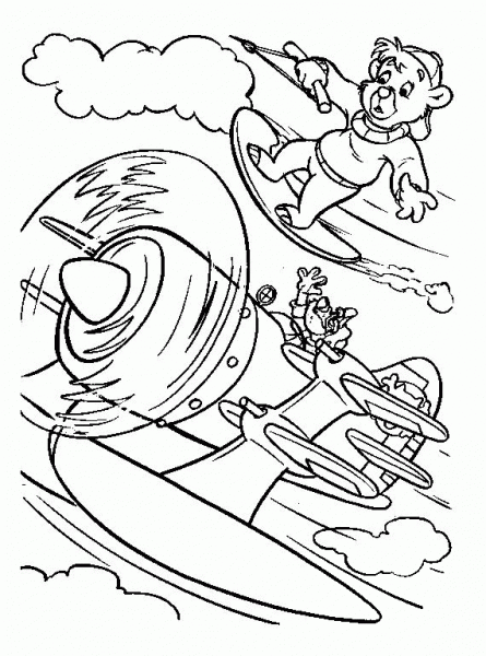 On The Tail Of Kit coloring page image