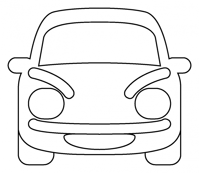 Oncoming Automobile Emoji coloring page - ColouringPages