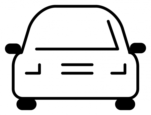 Oncoming Automobile Emoji coloring page image
