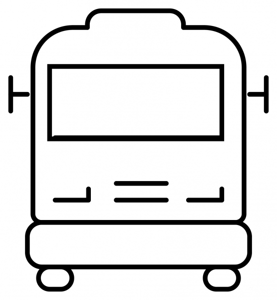 Oncoming Bus Emoji coloring page image