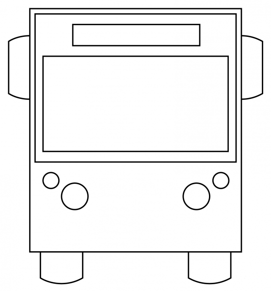 Oncoming Bus Emoji coloring page image
