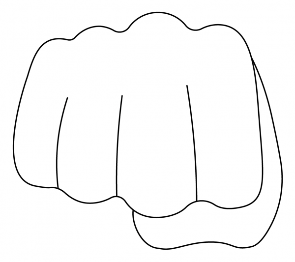 Oncoming Fist Emoji coloring page image