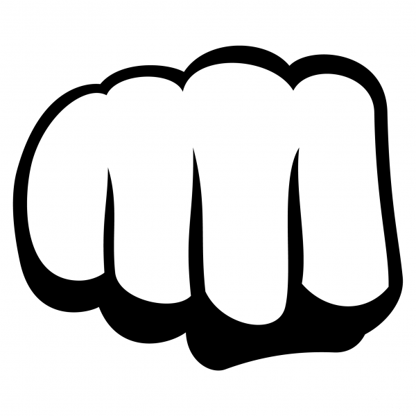 Oncoming Fist Emoji coloring page image