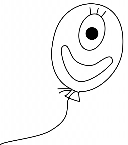One-eye Balloon coloring page image