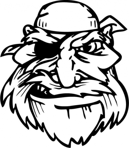 One Eyed Old Pirate coloring page image