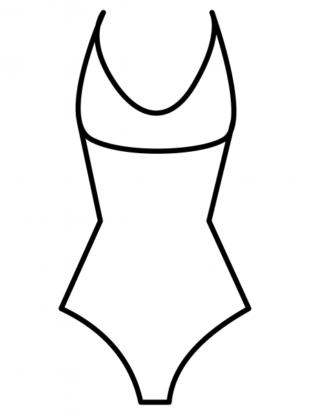 One Piece Swimsuit Emoji coloring page image