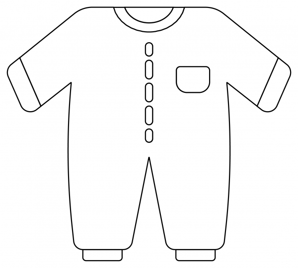 Onesie coloring page image