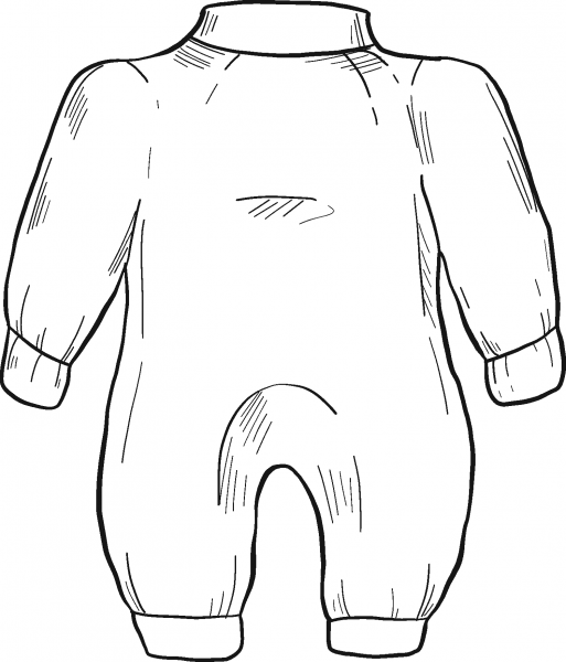 Onesie coloring page image