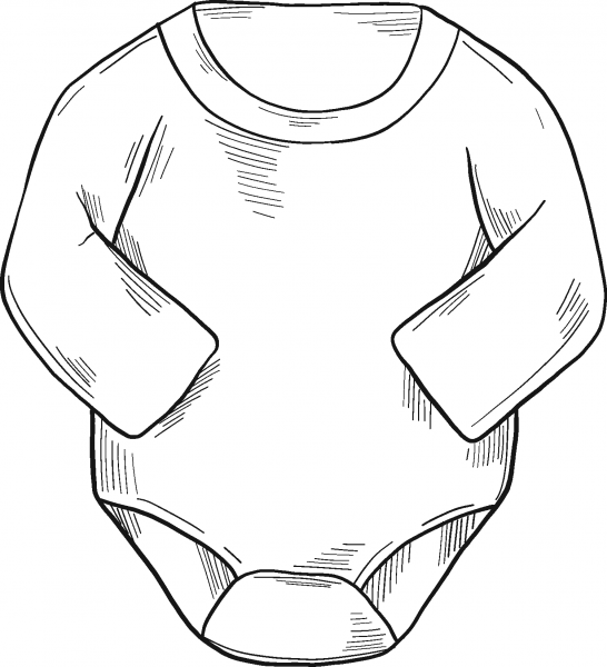 Onesie coloring page image