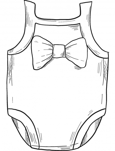 Onesie coloring page image