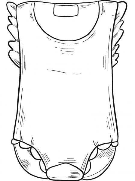 Onesie coloring page image