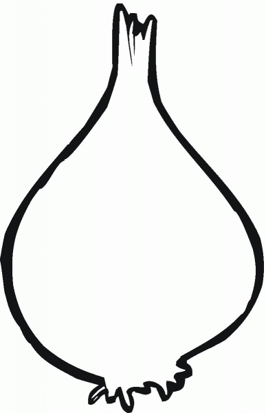 Onion Outline coloring page image