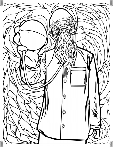 Ood coloring page image