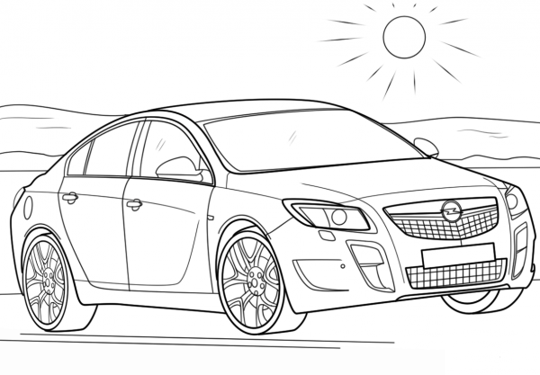 Opel Insignia coloring page image