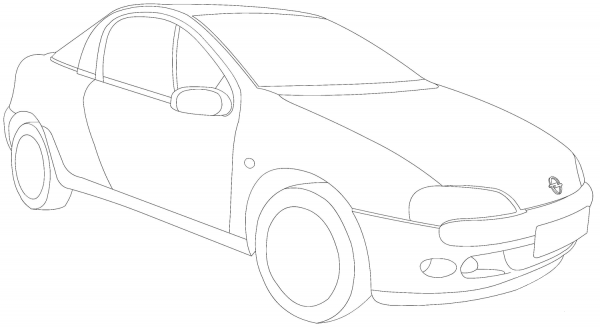 Opel Tigra coloring page image