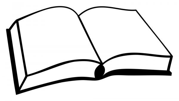 Open Book coloring page image
