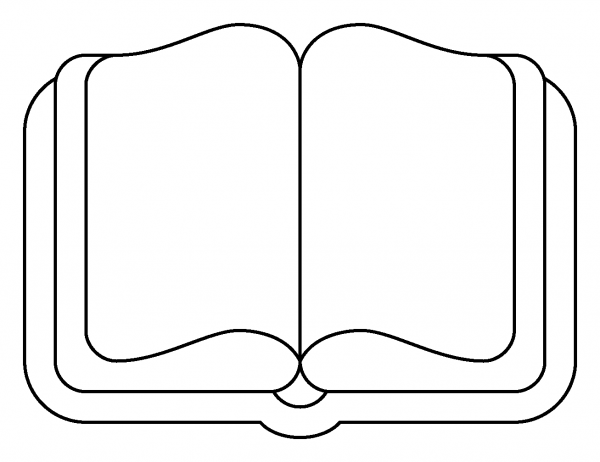 Open Book Emoji coloring page image