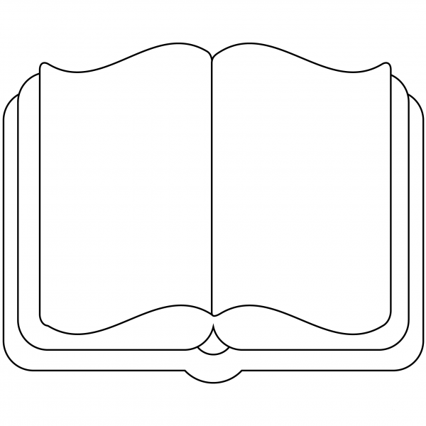 Open Book Emoji coloring page image